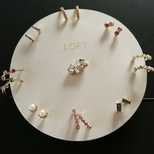 Loft earrings set of 9, NWT